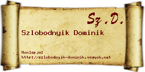 Szlobodnyik Dominik névjegykártya